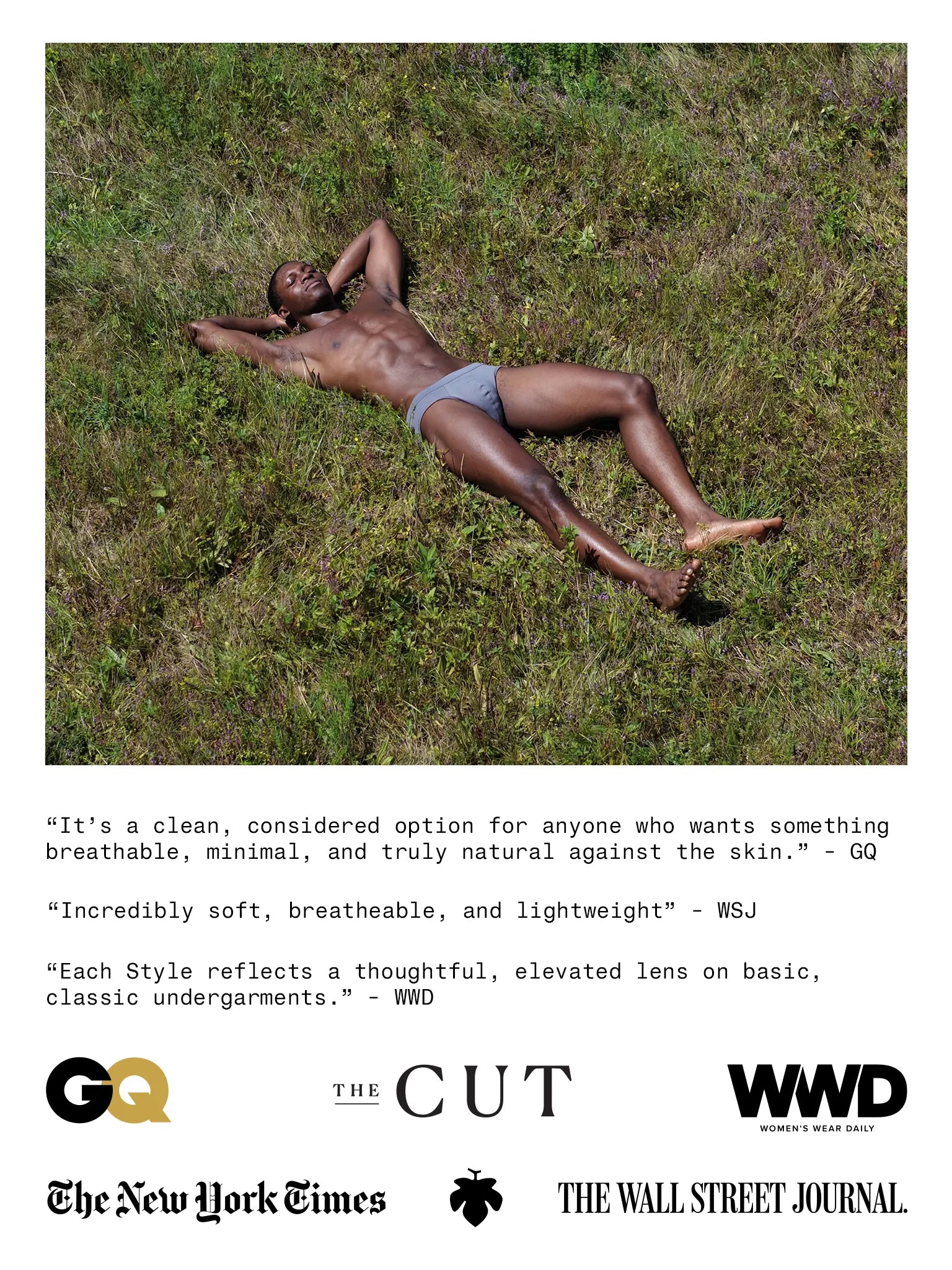 Shale | EDN men's underwear press reviews — featured in GQ, WSJ, WWD, The Cut, and New York Times