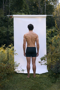 Cinder | EDN Genesis men's boxer briefs rear view on body, organic cotton