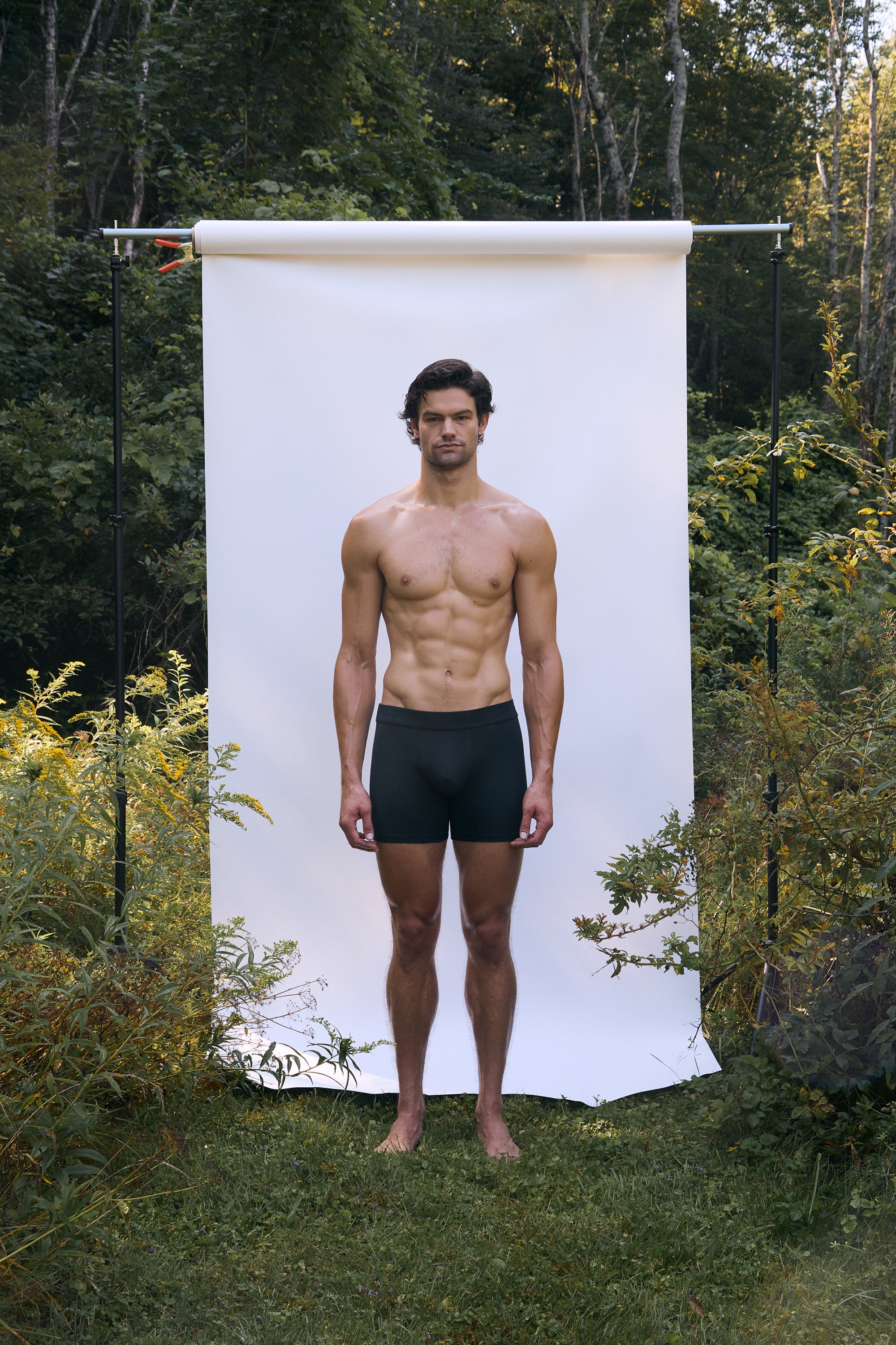 Cinder | EDN Genesis men's boxer briefs front view on body, organic cotton