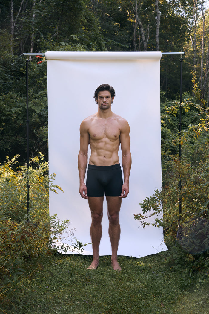 Cinder | EDN Genesis men's boxer briefs front view on body, organic cotton