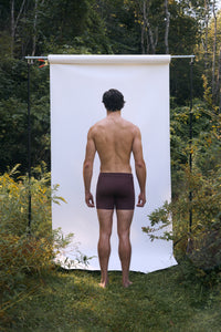 Clay | EDN Genesis men's boxer briefs rear view on body, organic cotton