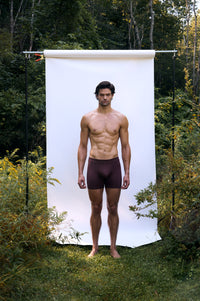 Clay | EDN Genesis men's boxer briefs front view on body, organic cotton
