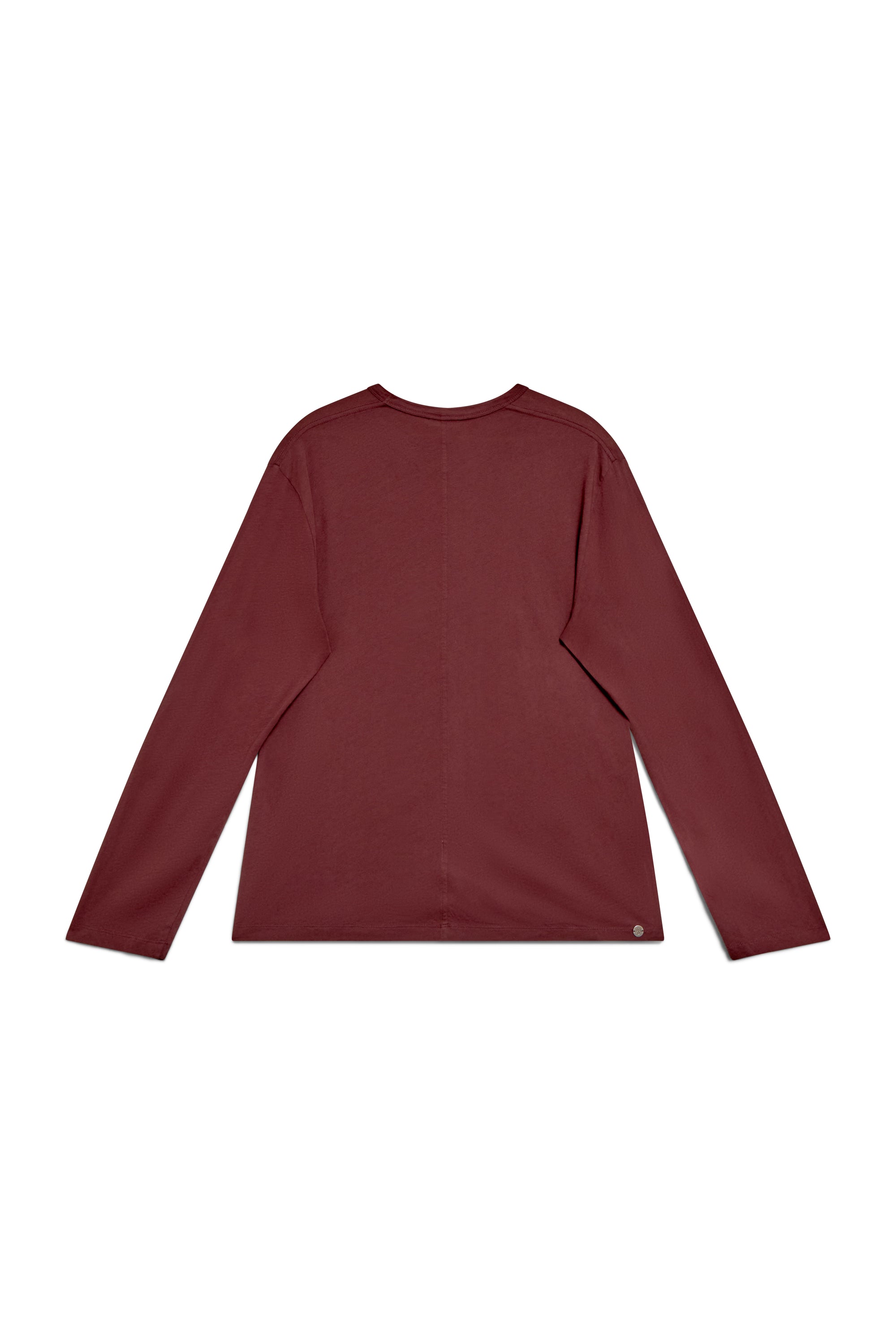 Clay | EDN Genesis mens long sleeve product rear view, organic cotton