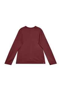 Clay | EDN Genesis mens long sleeve product rear view, organic cotton