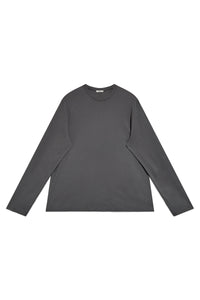 Shale | EDN Genesis mens long sleeve product front view, organic cotton