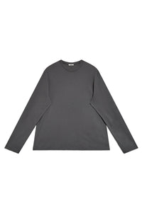 Shale | EDN Genesis mens long sleeve product front view, organic cotton