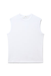 Alabaster | EDN Genesis mens muscle tee product front view, organic cotton