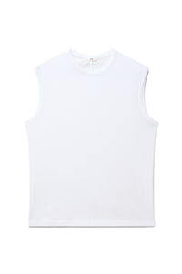 Alabaster | EDN Genesis mens muscle tee product front view, organic cotton