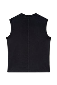 Cinder | EDN Genesis mens muscle tee product rear view, organic cotton