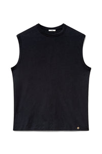 Cinder | EDN Genesis mens muscle tee product rear view, organic cotton