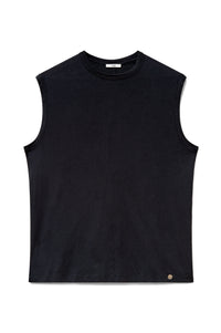 Cinder | EDN Genesis mens muscle tee product rear view, organic cotton