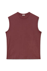 Clay | EDN Genesis mens muscle tee product front view, organic cotton