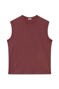 Clay | EDN Genesis mens muscle tee product front view, organic cotton