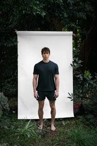Cinder | EDN Genesis mens t-shirt on-body front view, organic cotton