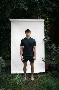 Cinder | EDN Genesis mens t-shirt on-body front view, organic cotton