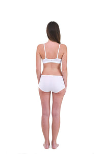 Alabaster | EDN Genesis womens thong on-body rear view, organic cotton