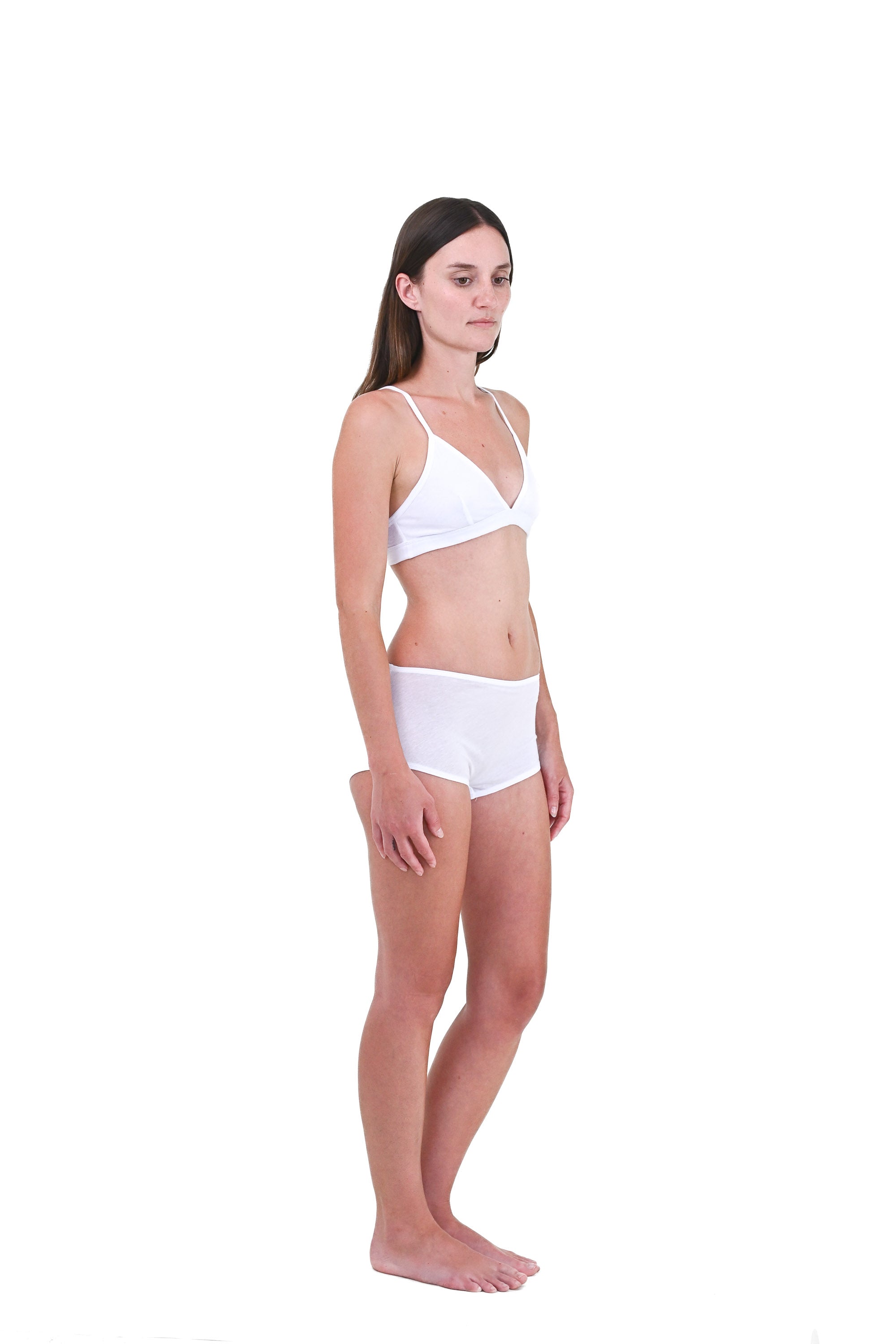 Alabaster | EDN Genesis womens thong on-body side view, organic cotton
