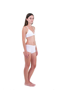 Alabaster | EDN Genesis womens thong on-body side view, organic cotton
