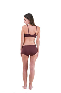 Clay | EDN Genesis womens thong on-body rear view, organic cotton