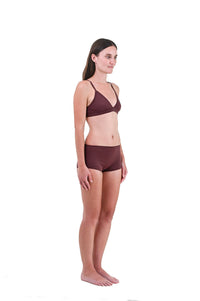 Clay | EDN Genesis womens thong on-body side view, organic cotton