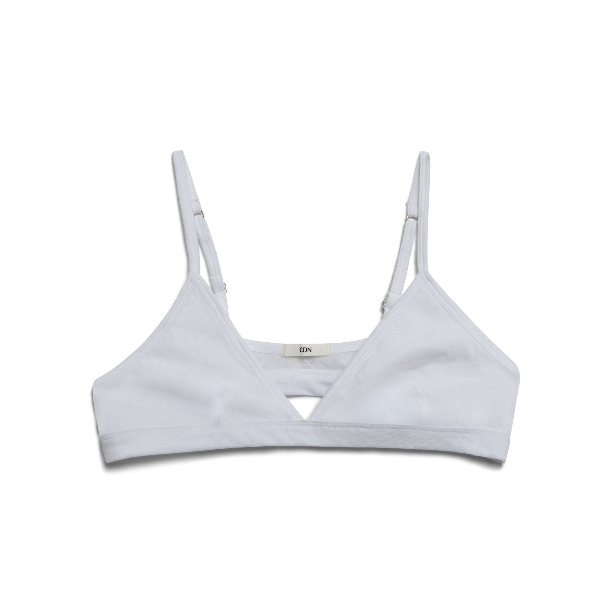 Alabaster | EDN Genesis womens bralette front view product, organic cotton