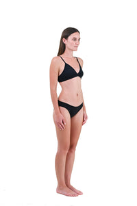 Cinder | EDN Genesis womens bralette side view on body, organic cotton