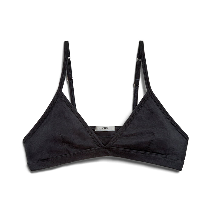 Cinder | EDN Genesis womens bralette front view product flat lay, organic cotton