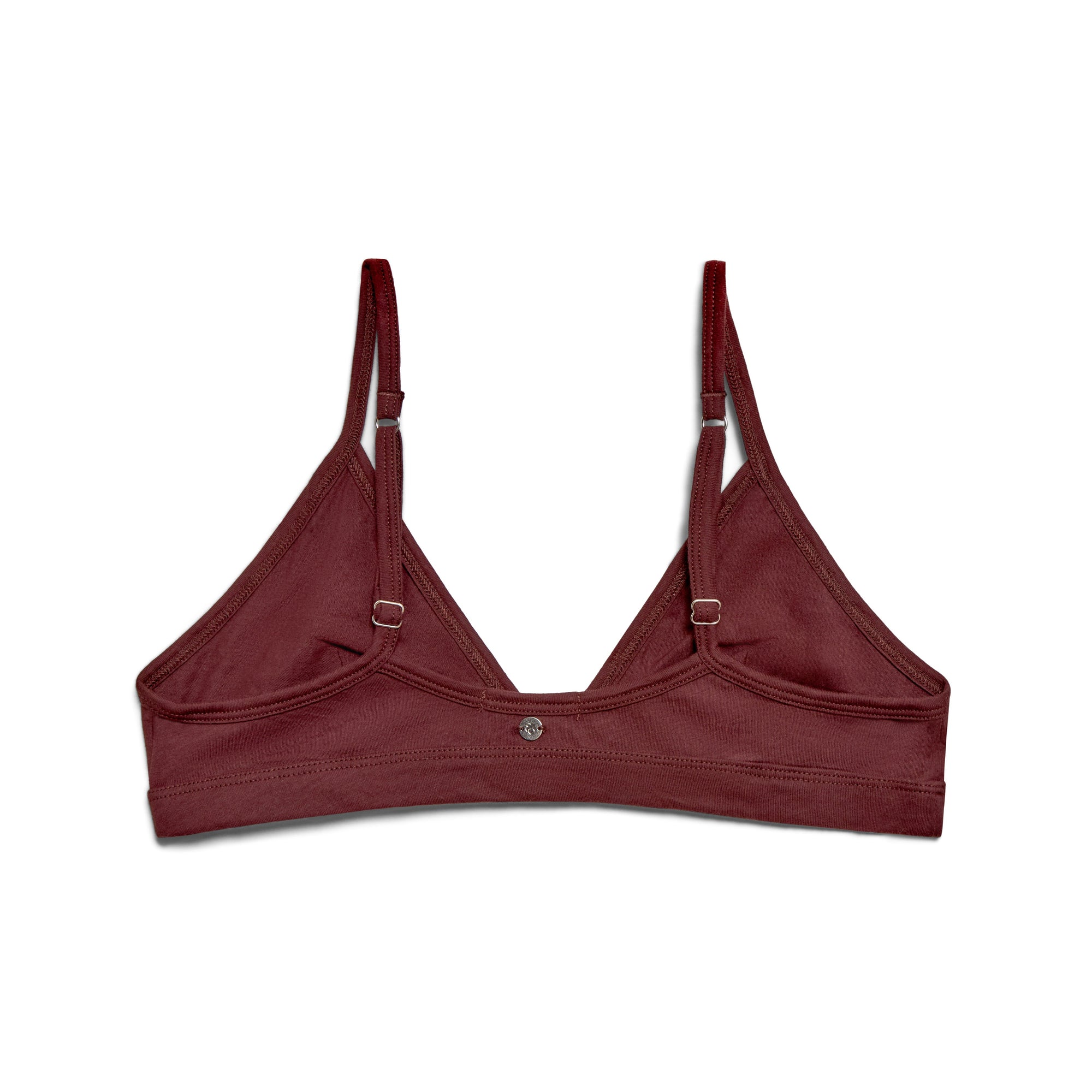 Clay | EDN Genesis womens bralette rear view product, organic cotton