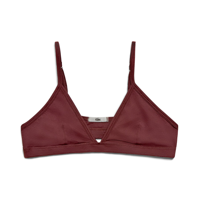 Clay | EDN Genesis womens bralette front view product, organic cotton