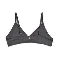 Shale | EDN Genesis womens bralette rear view product, organic cotton