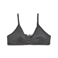 Shale | EDN Genesis womens bralette front view product, organic cotton