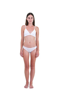Alabaster | EDN Genesis womens brief on-body front view, organic cotton
