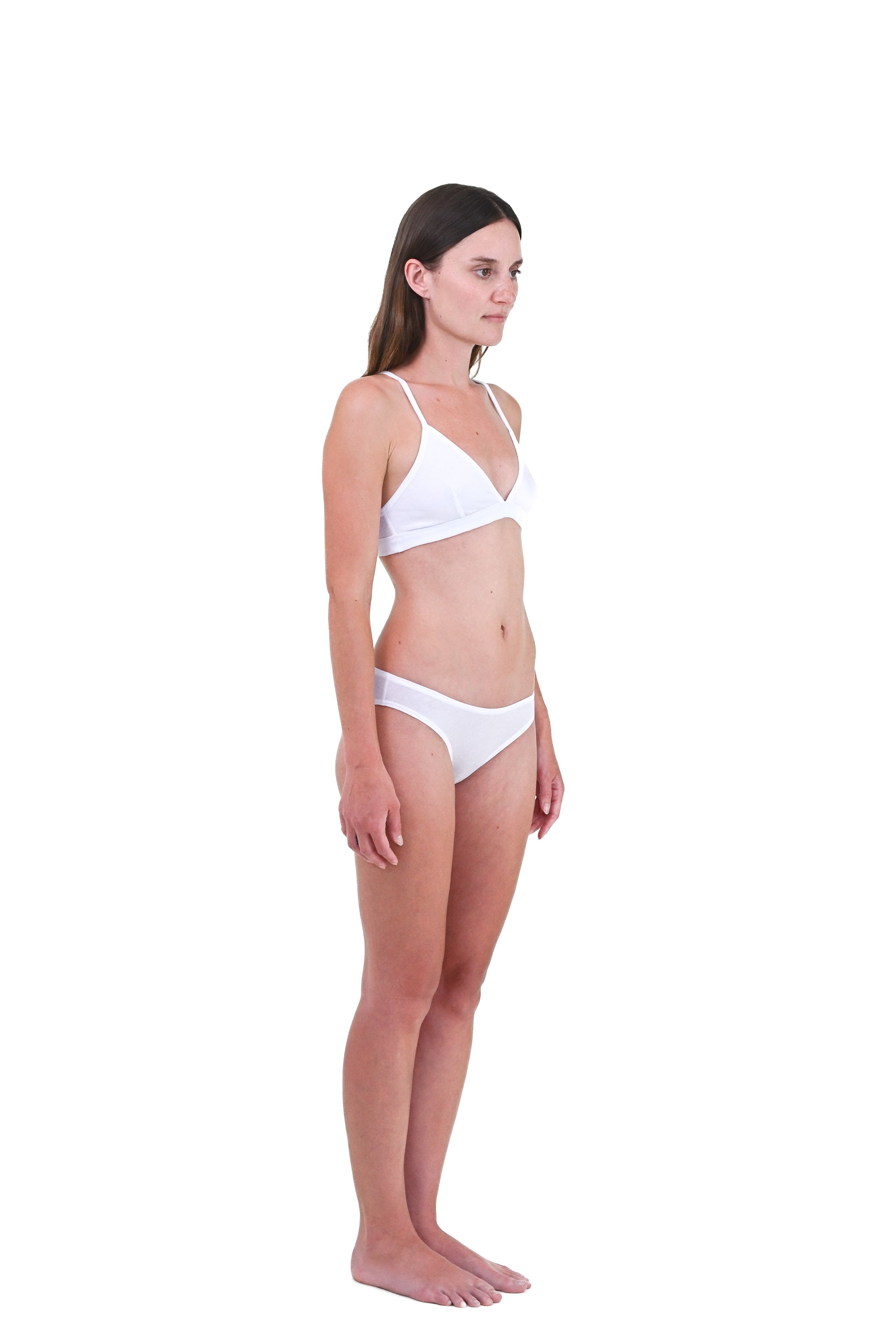 Alabaster | EDN Genesis womens brief on-body side view, organic cotton