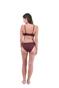 Clay | EDN Genesis womens brief on-body rear view, organic cotton