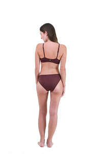 Clay | EDN Genesis womens brief on-body rear view, organic cotton