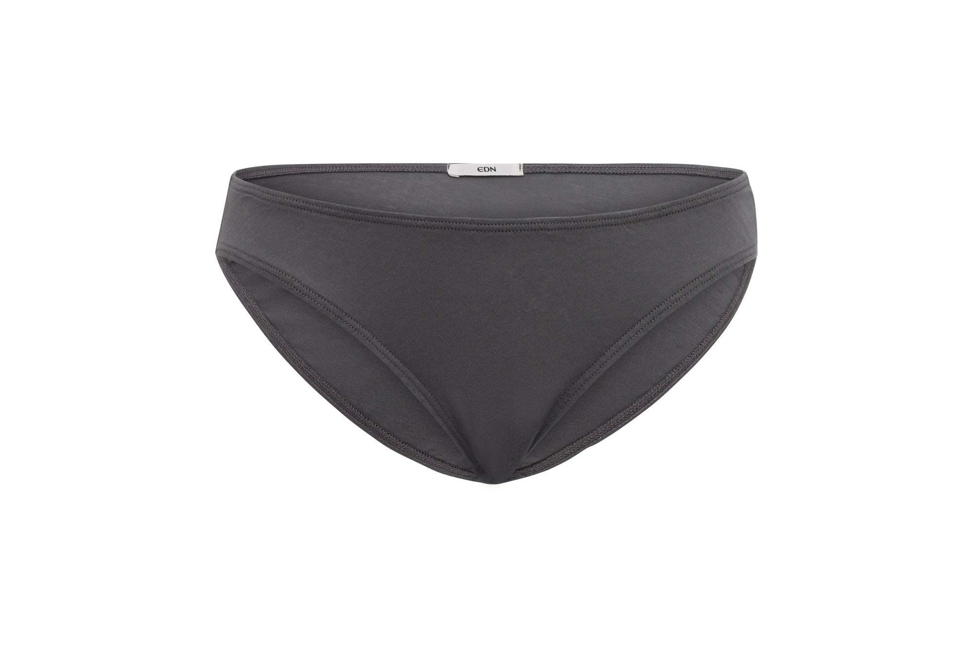 Shale | EDN Genesis womens brief product front view, organic cotton