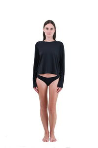 Cinder | EDN Genesis womens long sleeve on-body front view, organic cotton