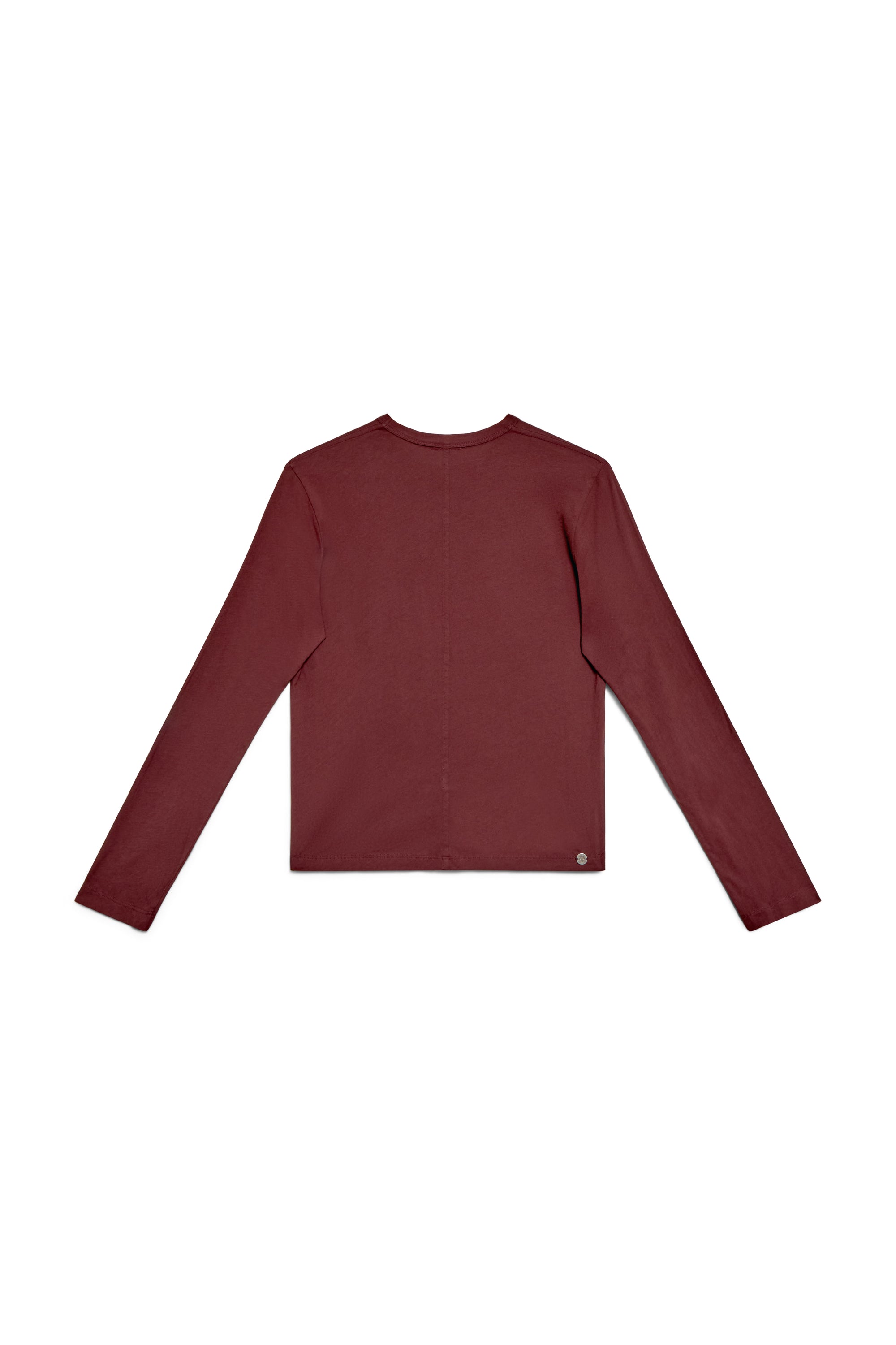 Clay | EDN Genesis womens long sleeve product rear view, organic cotton