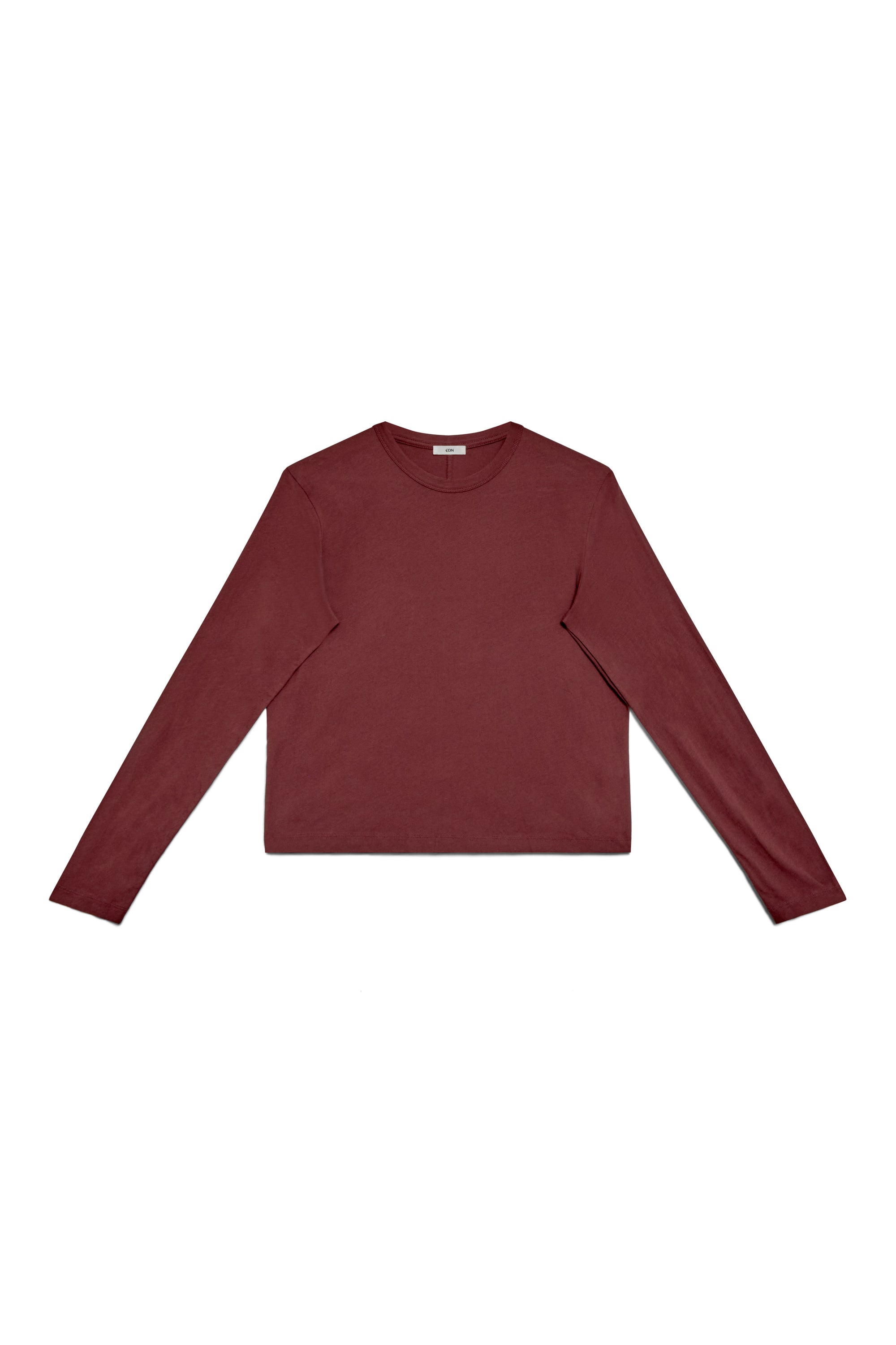 Clay | EDN Genesis womens long sleeve product front view, organic cotton
