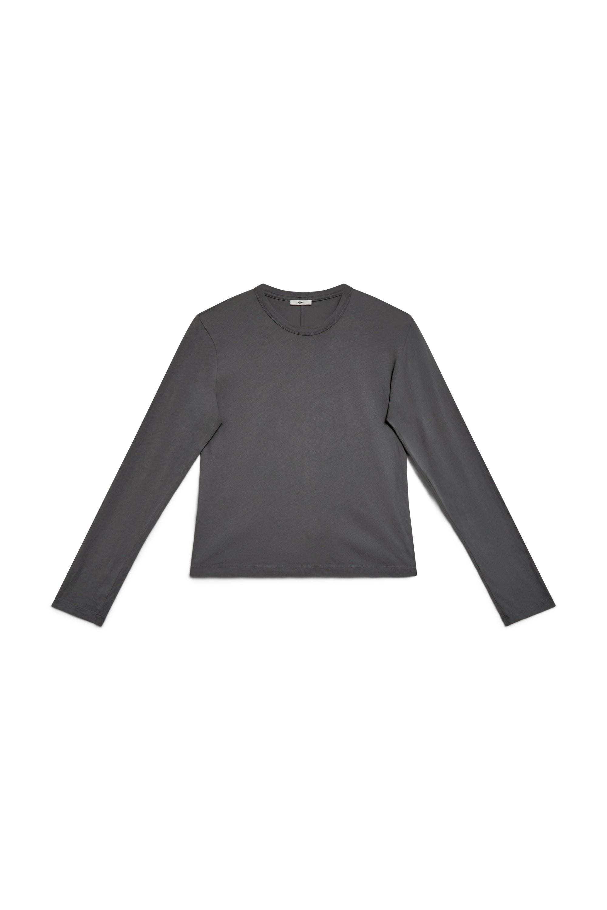 Shale | EDN Genesis womens long sleeve product front view, organic cotton
