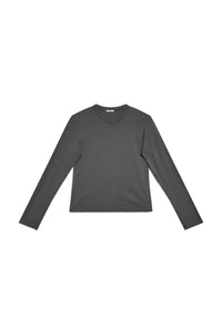Shale | EDN Genesis womens long sleeve product front view, organic cotton