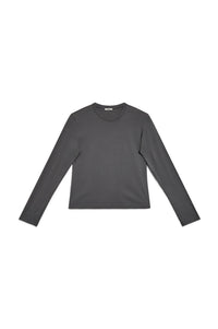 Shale | EDN Genesis womens long sleeve product front view, organic cotton