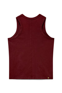 Clay | EDN Genesis womens tank product rear view, organic cotton