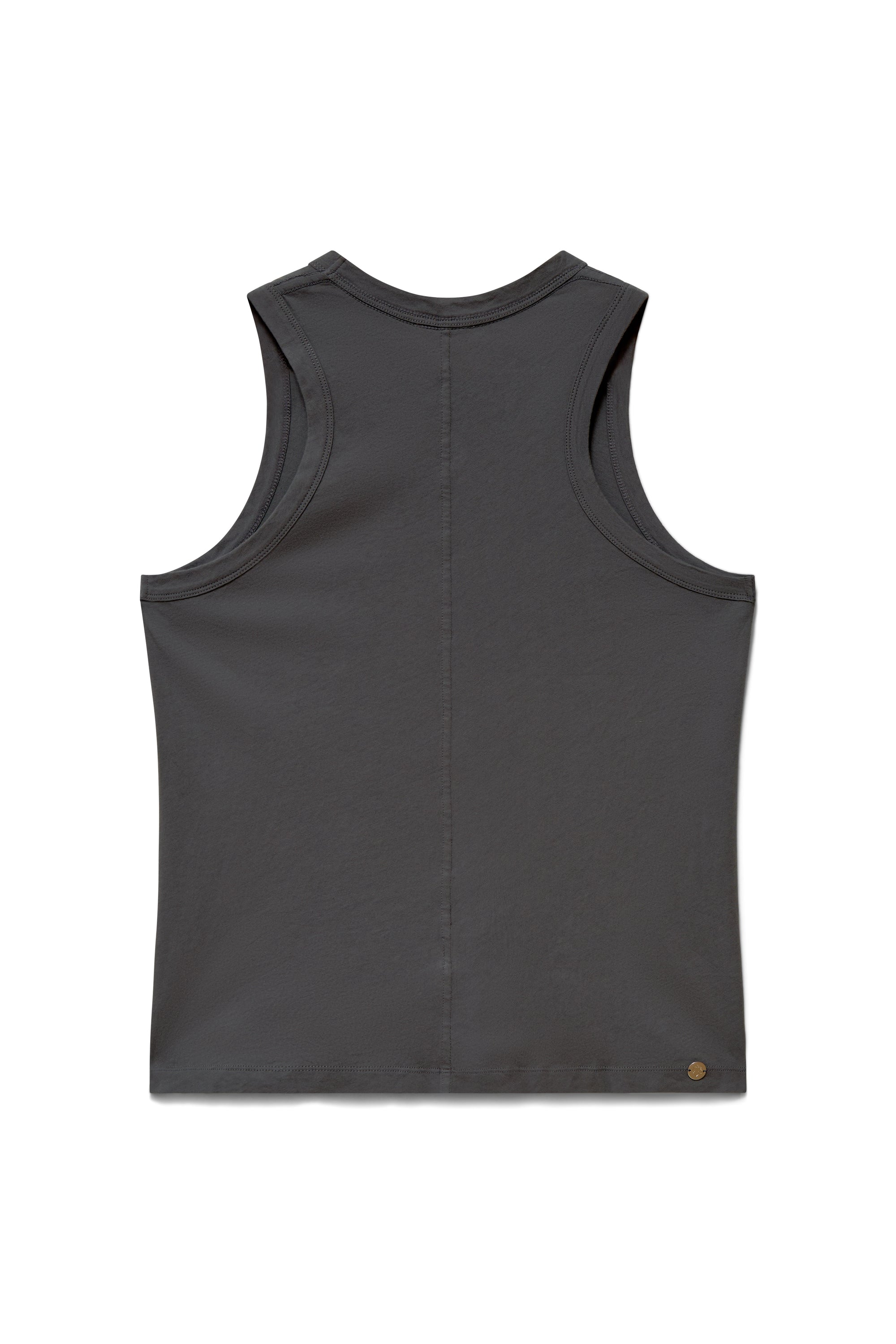 Shale | EDN Genesis womens tank product rear view, organic cotton