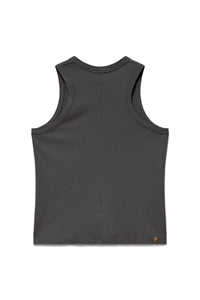 Shale | EDN Genesis womens tank product rear view, organic cotton