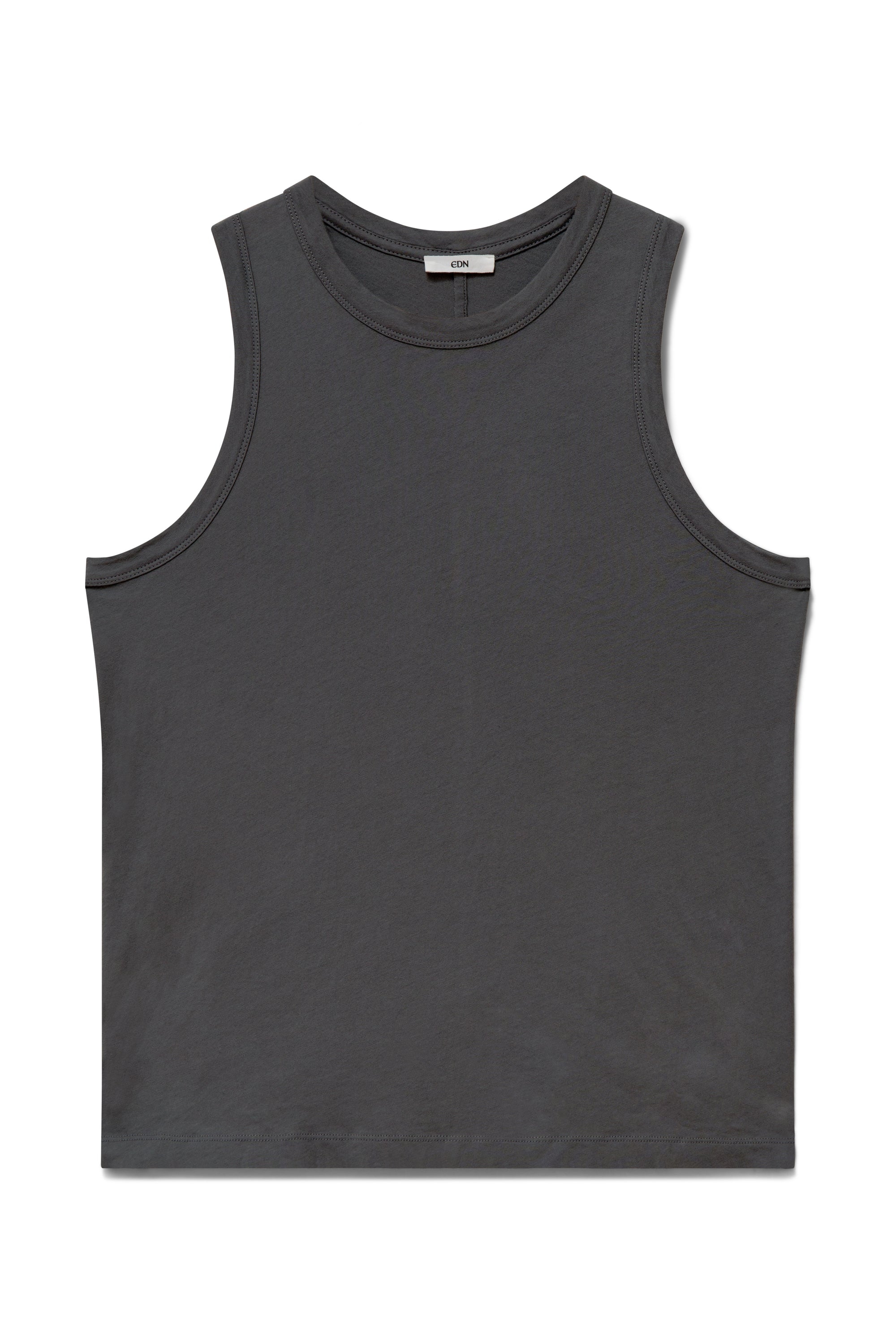 Shale | EDN Genesis womens tank product front view, organic cotton