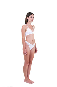 Alabaster | EDN Genesis womens thong on-body side view, organic cotton