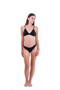 Cinder | EDN Genesis womens thong on-body front view, organic cotton
