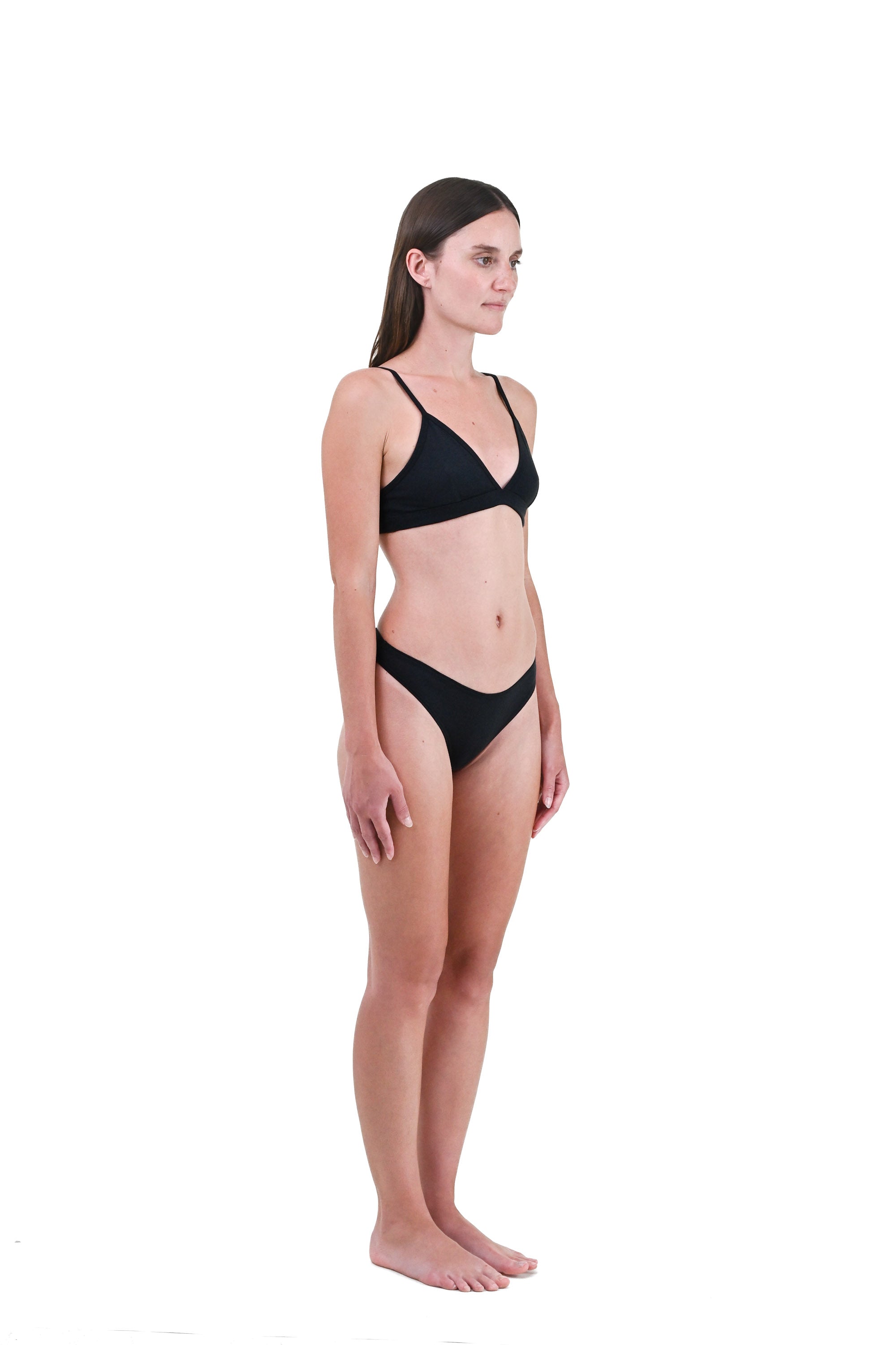 Cinder | EDN Genesis womens thong on-body side view, organic cotton